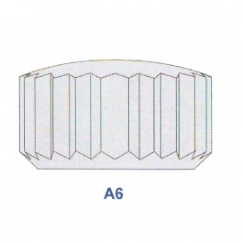 Corona impermeabile inox con doppio OR diametro tubetto 3.00 forma "A6" ref. 170.30