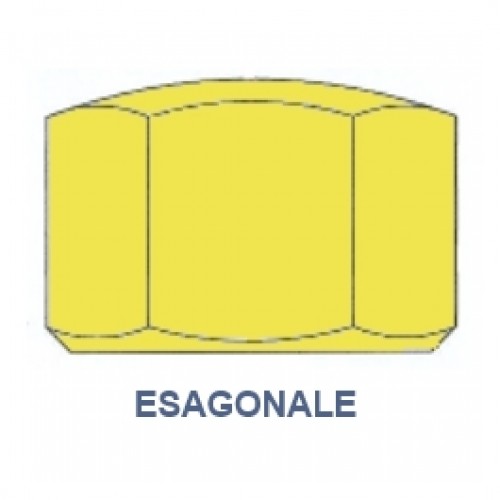 Corona impermeabile placcata diametro tubetto 2.00 forma "ESAGONALE" ref. 88.00
