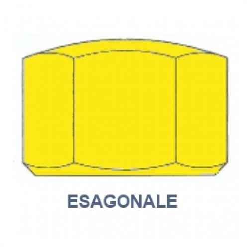 Corona antipolvere placcata gialla forma "ESAGONALE" ref. 84.50