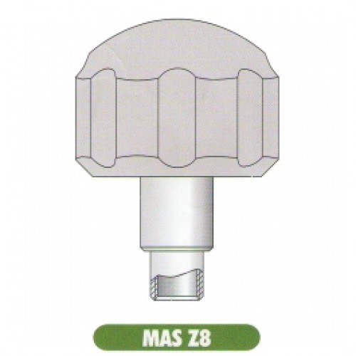 Corona a vite inox tubo 3,5 x 0,25 forma "MAS Z8" ref. 116.22